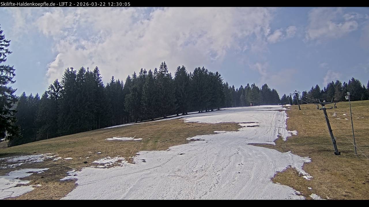 Archiv Foto Webcam Haldenköpfle - Blick zu Lift 2