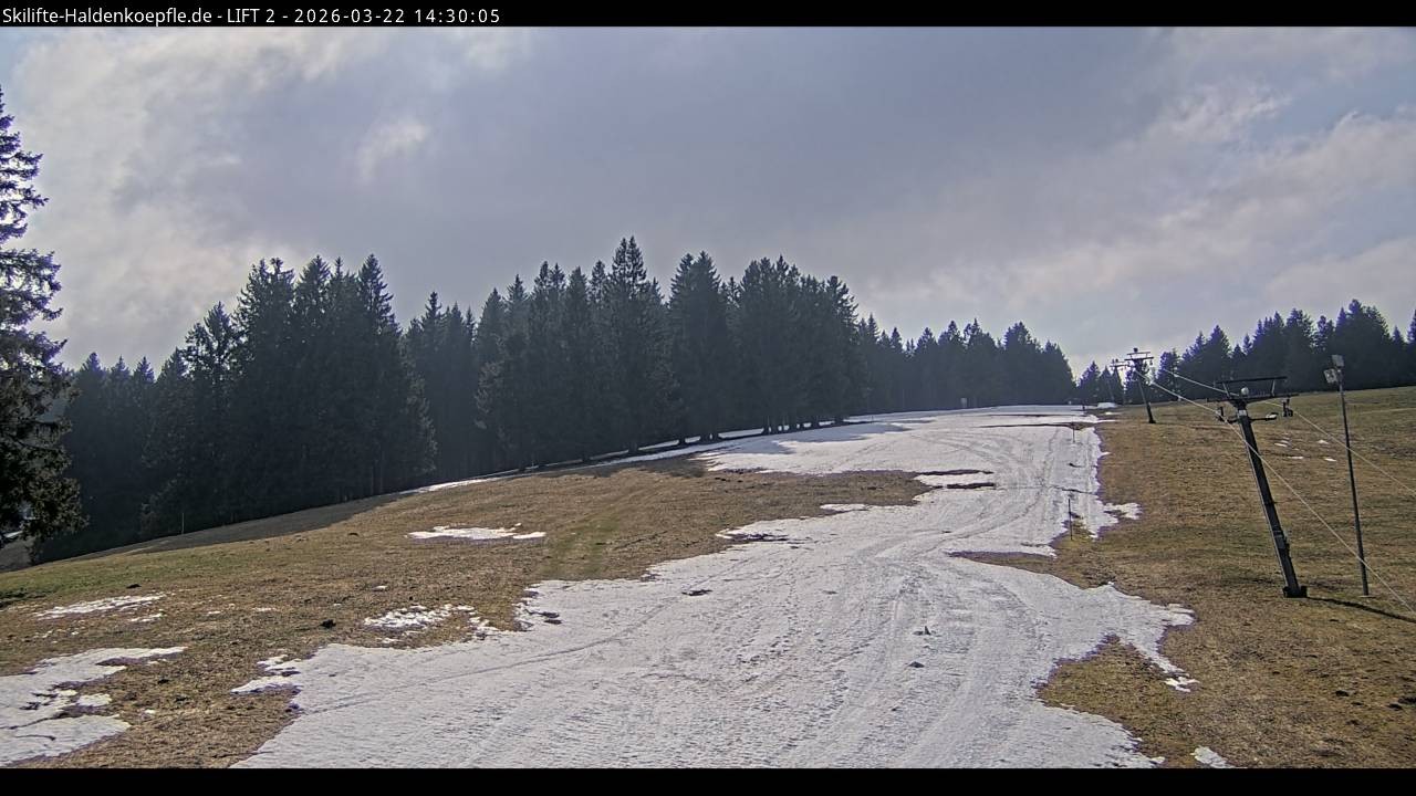 Archiv Foto Webcam Haldenköpfle - Blick zu Lift 2