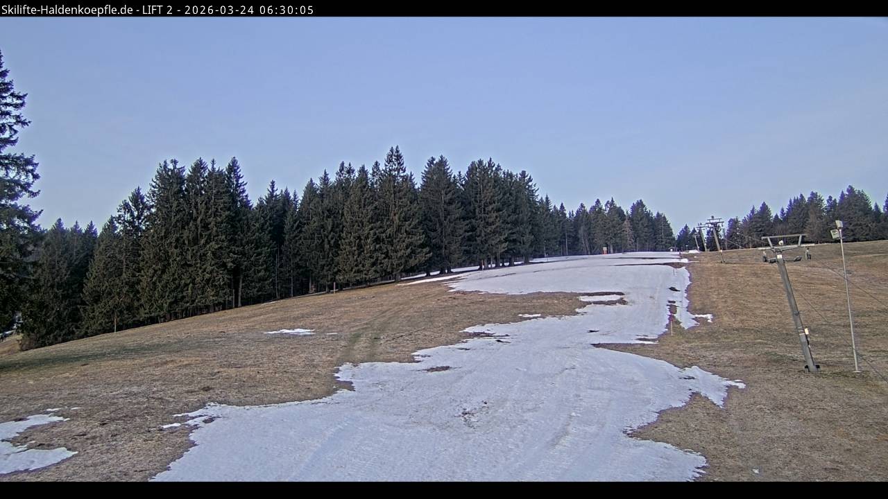 Archiv Foto Webcam Haldenköpfle - Blick zu Lift 2