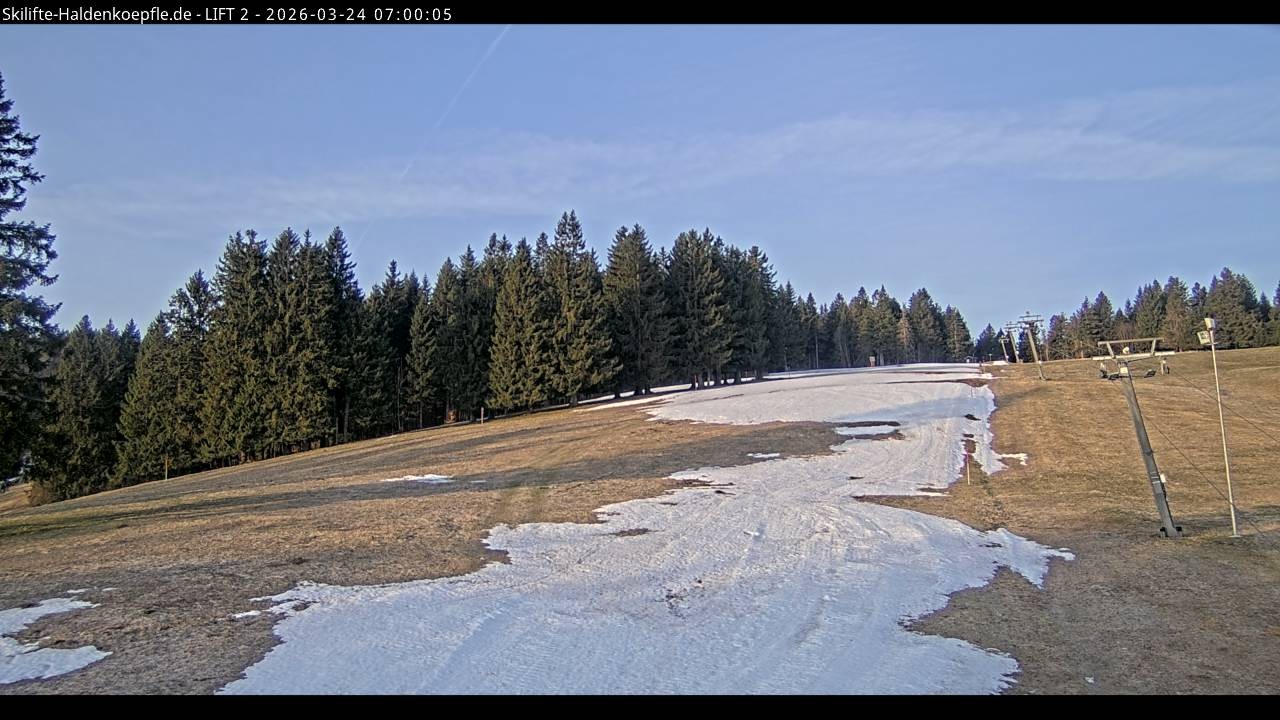 Archiv Foto Webcam Haldenköpfle - Blick zu Lift 2