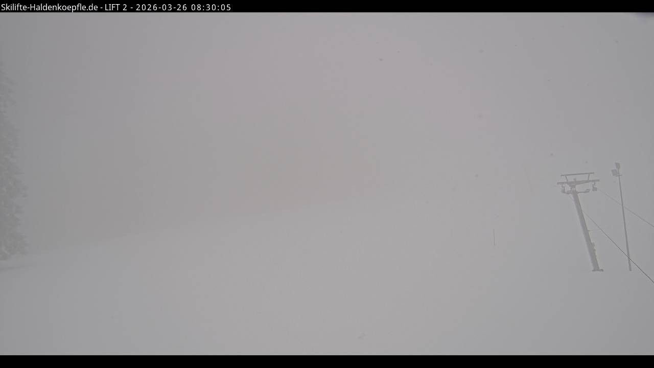 Archiv Foto Webcam Haldenköpfle - Blick zu Lift 2