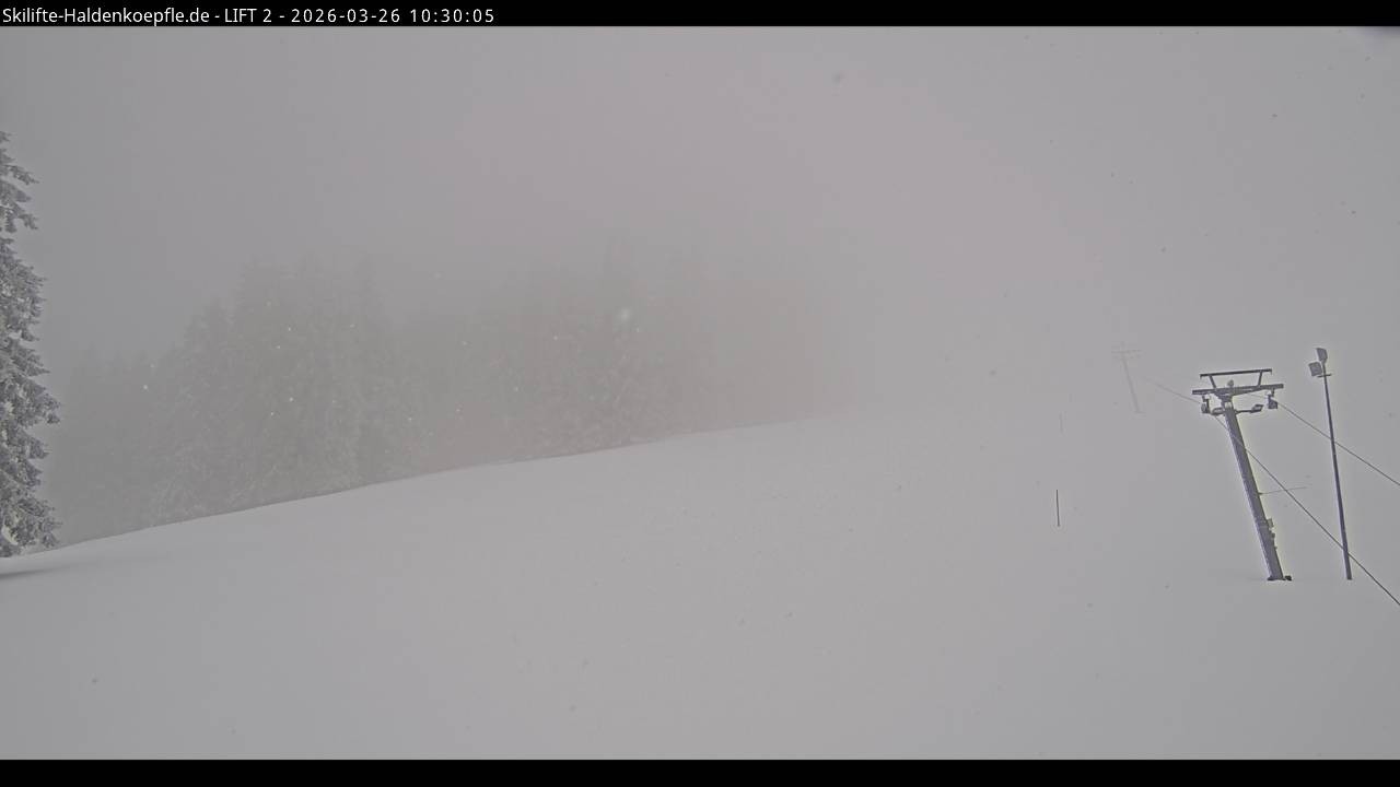 Archiv Foto Webcam Haldenköpfle - Blick zu Lift 2