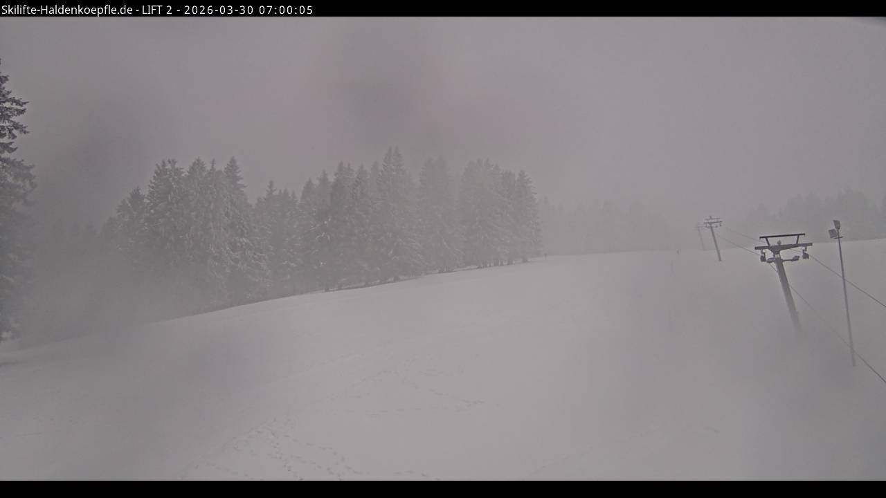 Archiv Foto Webcam Haldenköpfle - Blick zu Lift 2