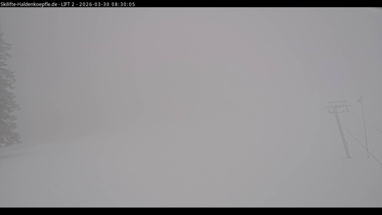Archiv Foto Webcam Haldenköpfle - Blick zu Lift 2