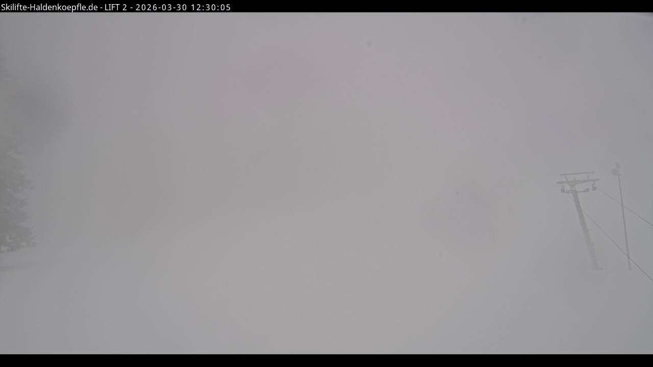 Archiv Foto Webcam Haldenköpfle - Blick zu Lift 2