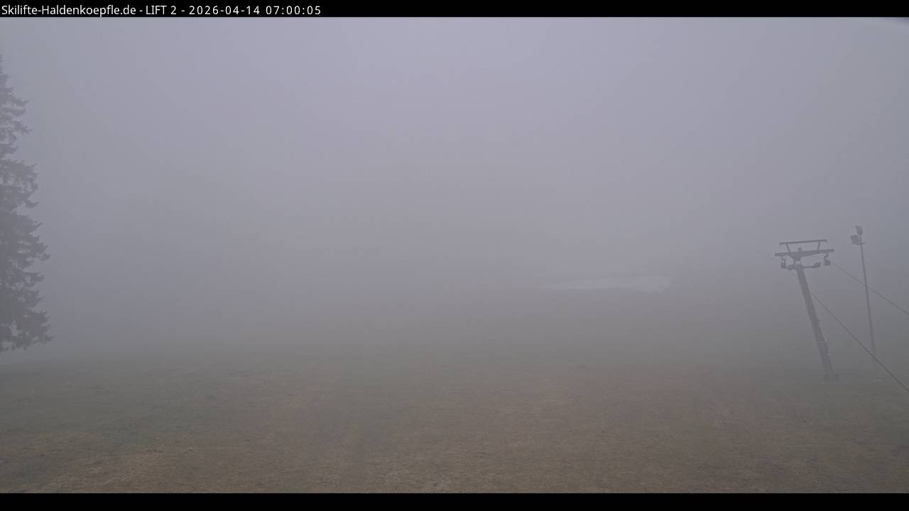 Archiv Foto Webcam Haldenköpfle - Blick zu Lift 2