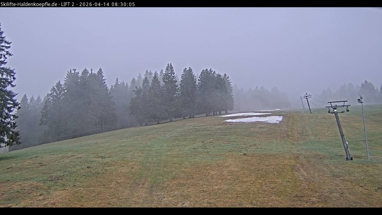 Archiv Foto Webcam Haldenköpfle - Blick zu Lift 2