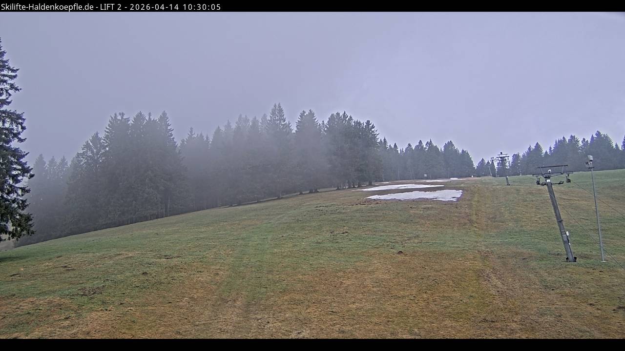 Archiv Foto Webcam Haldenköpfle - Blick zu Lift 2