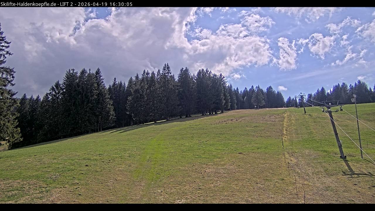 Archiv Foto Webcam Haldenköpfle - Blick zu Lift 2