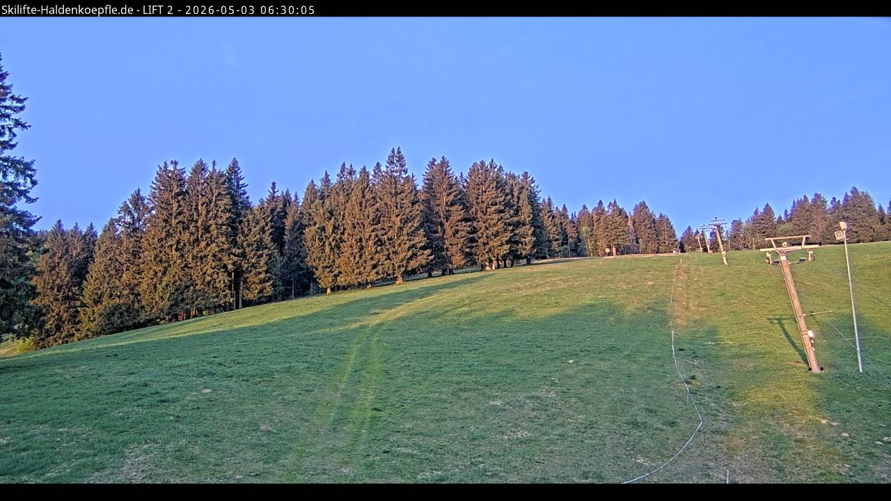Archiv Foto Webcam Haldenköpfle - Blick zu Lift 2