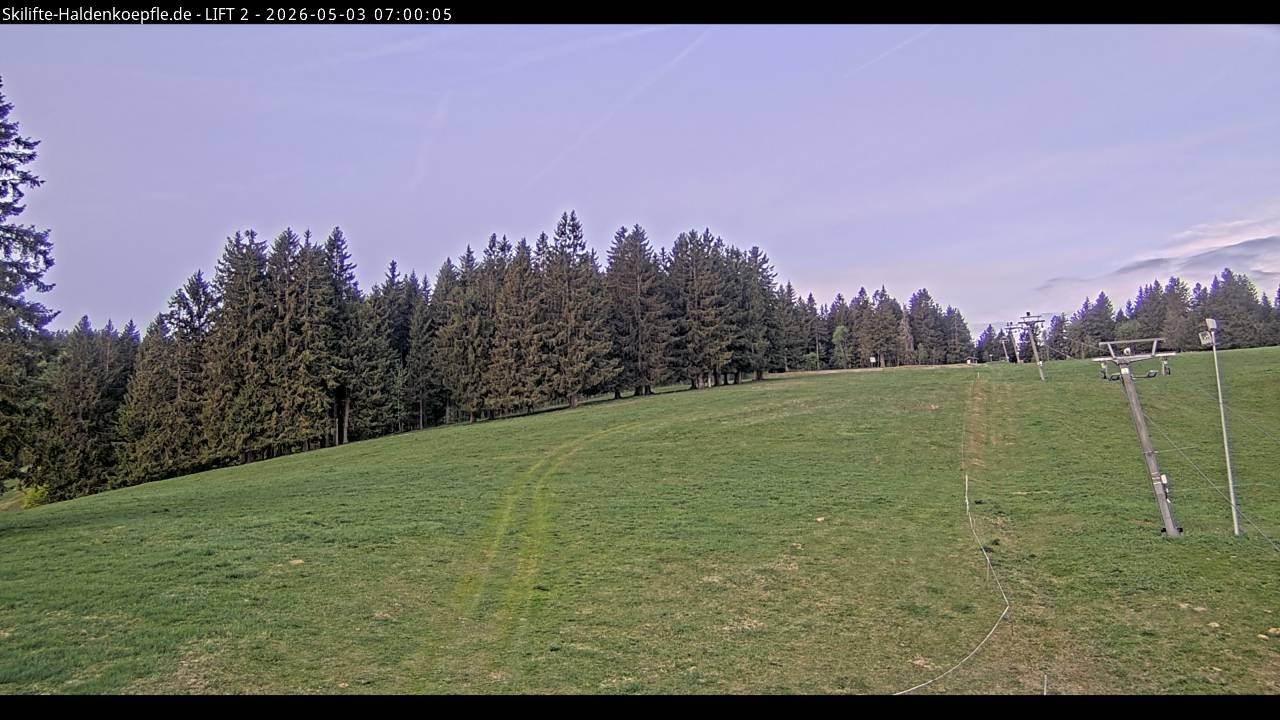 Archiv Foto Webcam Haldenköpfle - Blick zu Lift 2