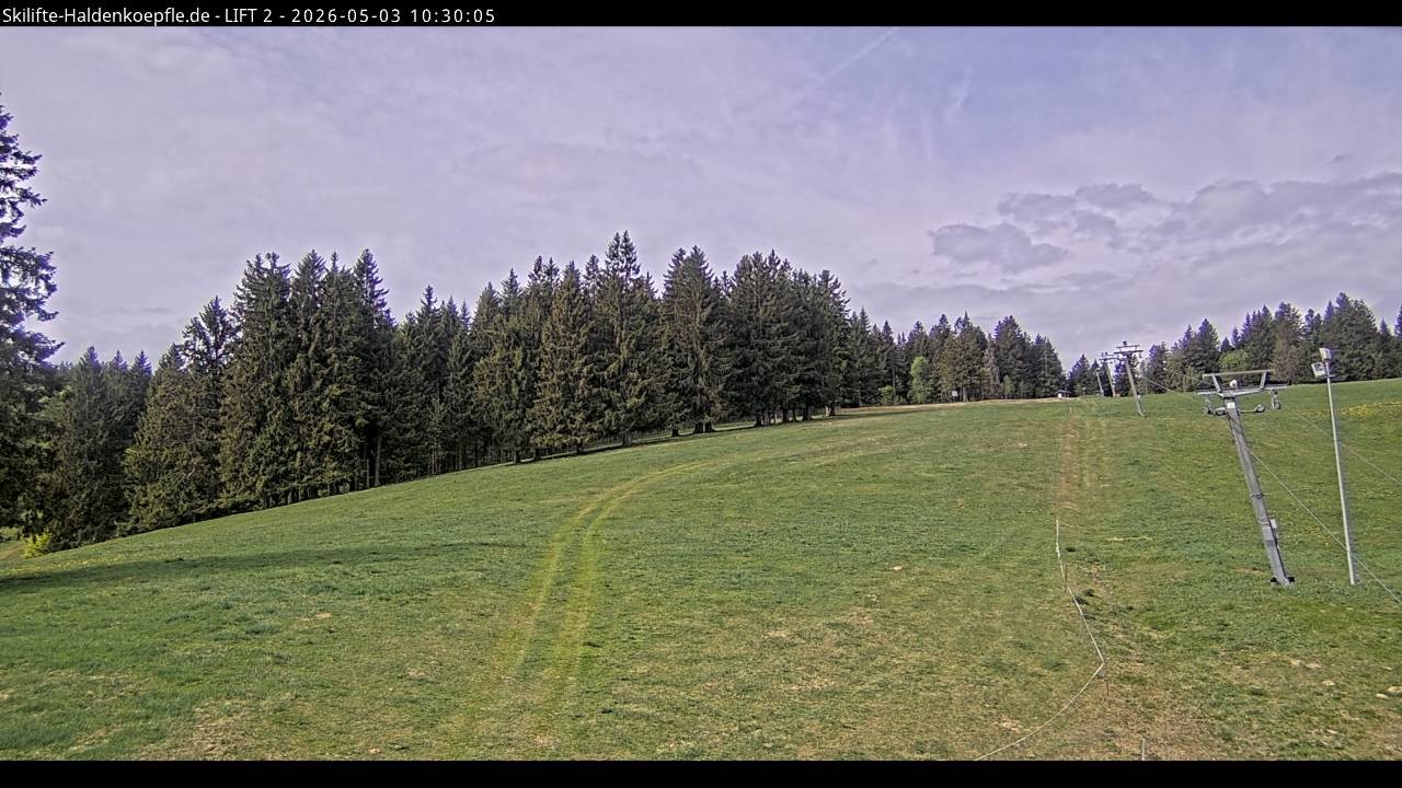 Archiv Foto Webcam Haldenköpfle - Blick zu Lift 2