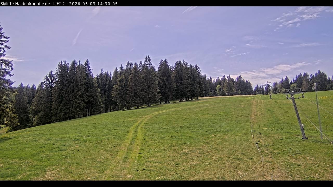 Archiv Foto Webcam Haldenköpfle - Blick zu Lift 2
