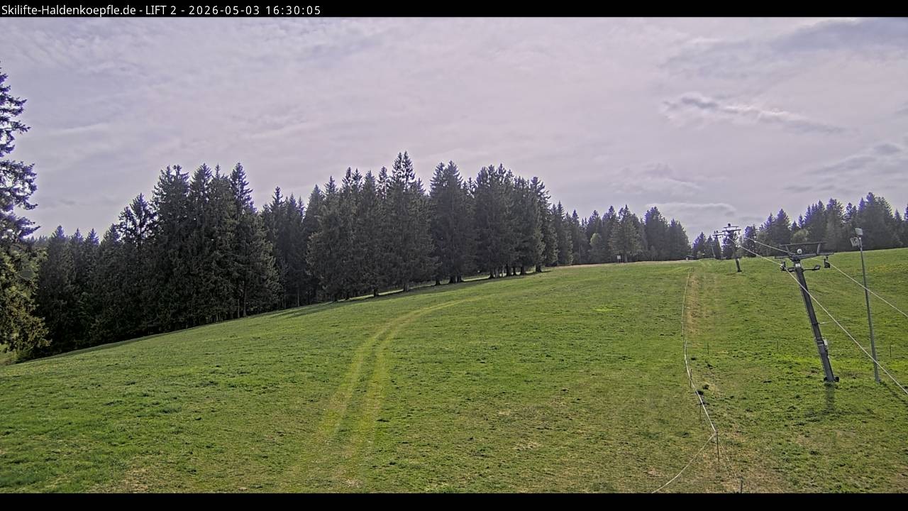 Archiv Foto Webcam Haldenköpfle - Blick zu Lift 2