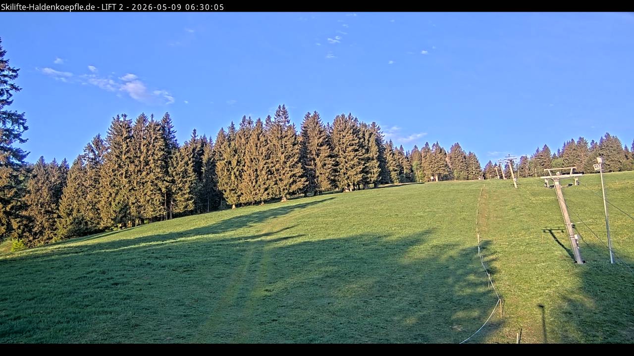 Archiv Foto Webcam Haldenköpfle - Blick zu Lift 2