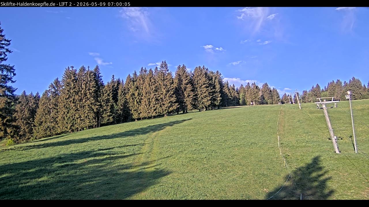 Archiv Foto Webcam Haldenköpfle - Blick zu Lift 2