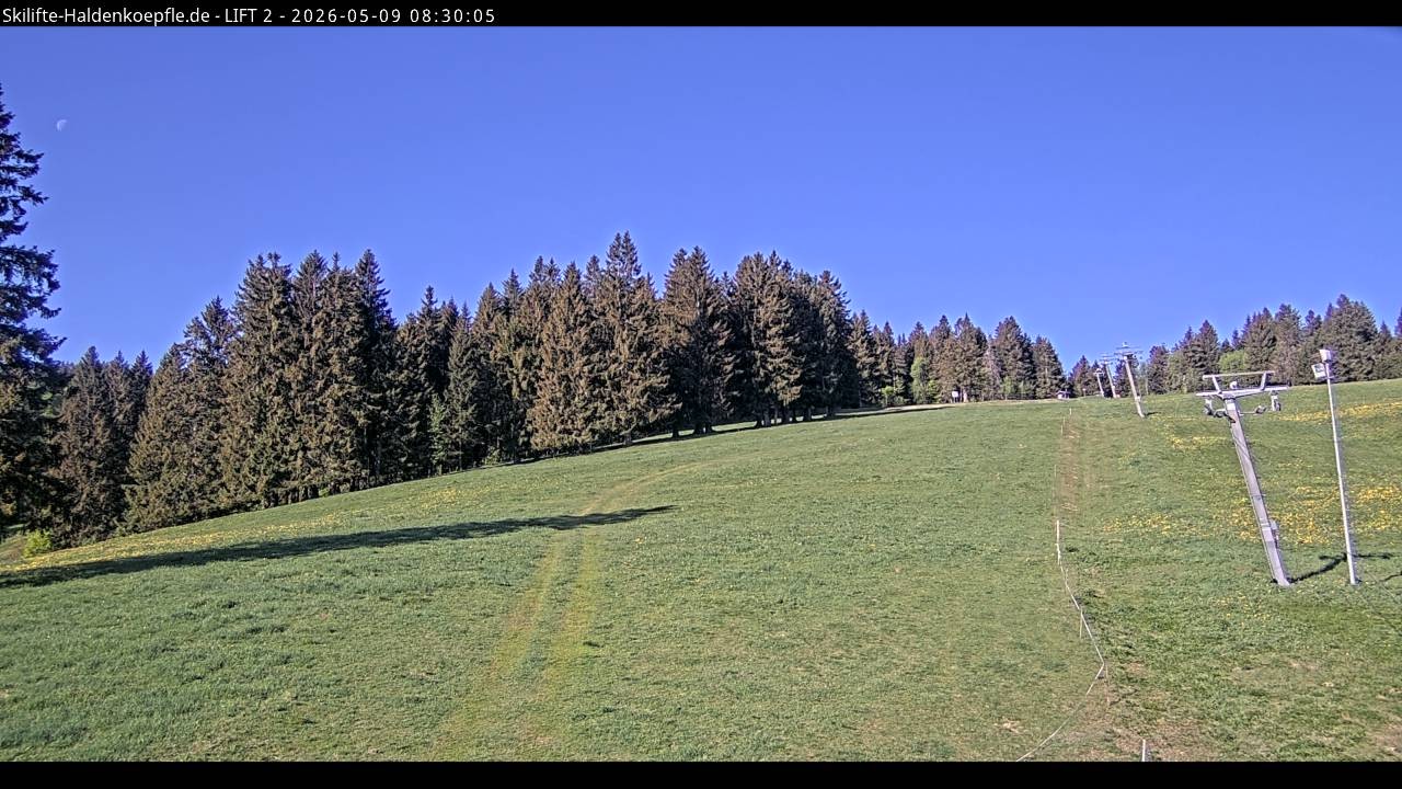 Archiv Foto Webcam Haldenköpfle - Blick zu Lift 2