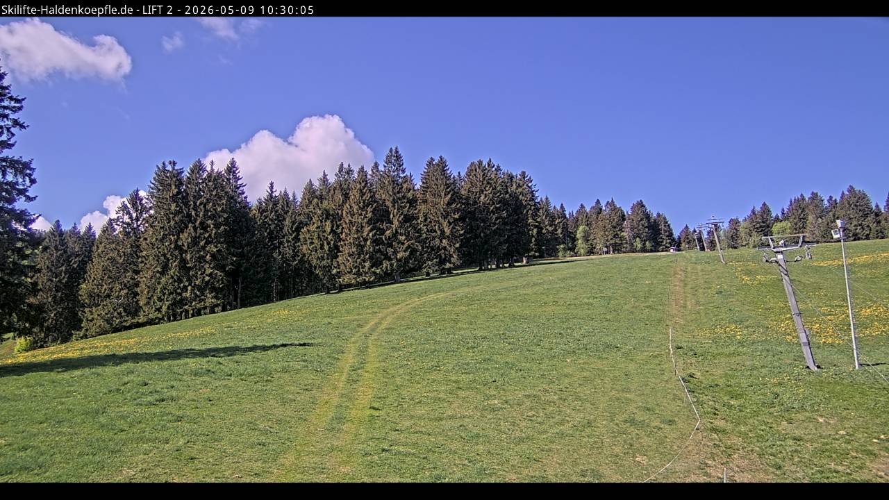 Archiv Foto Webcam Haldenköpfle - Blick zu Lift 2