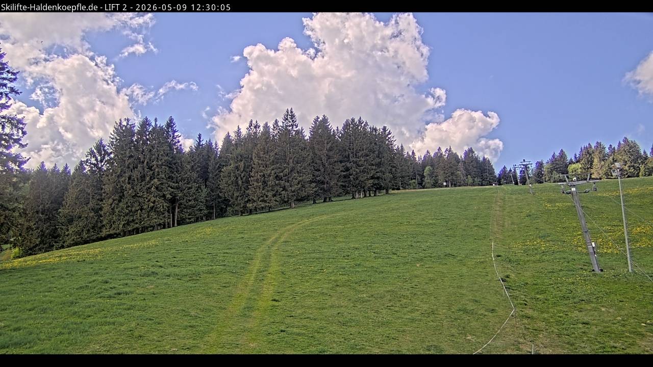 Archiv Foto Webcam Haldenköpfle - Blick zu Lift 2