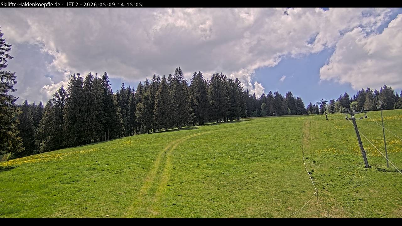 Archiv Foto Webcam Haldenköpfle - Blick zu Lift 2