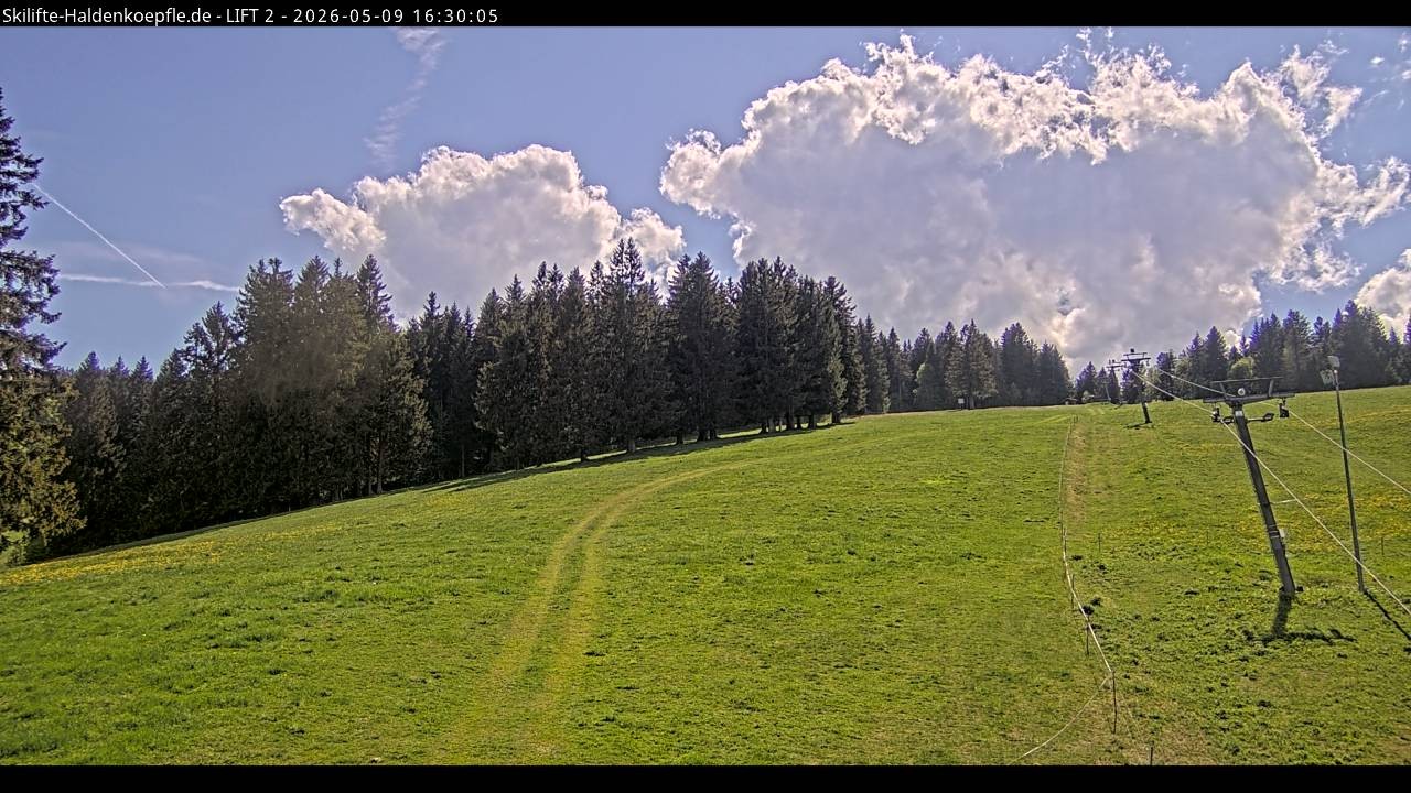 Archiv Foto Webcam Haldenköpfle - Blick zu Lift 2