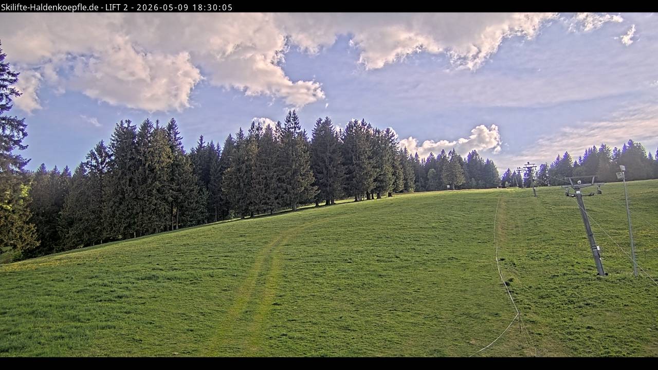 Archiv Foto Webcam Haldenköpfle - Blick zu Lift 2