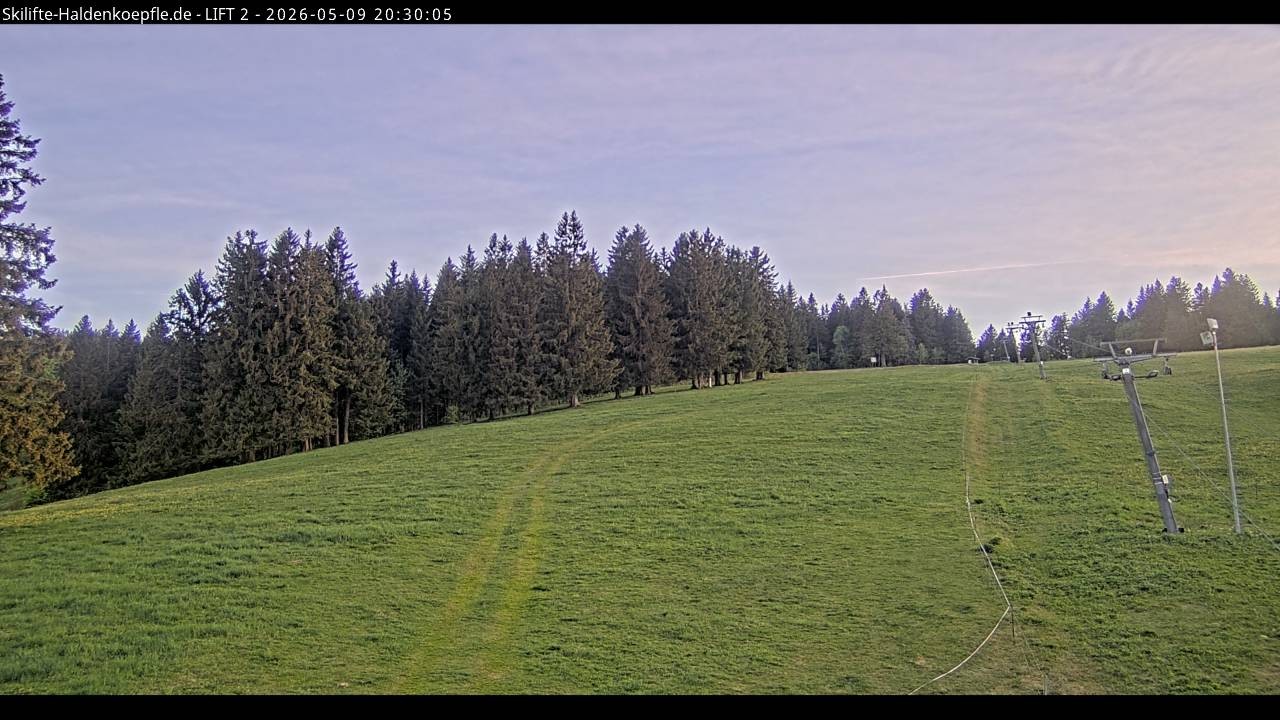 Archiv Foto Webcam Haldenköpfle - Blick zu Lift 2