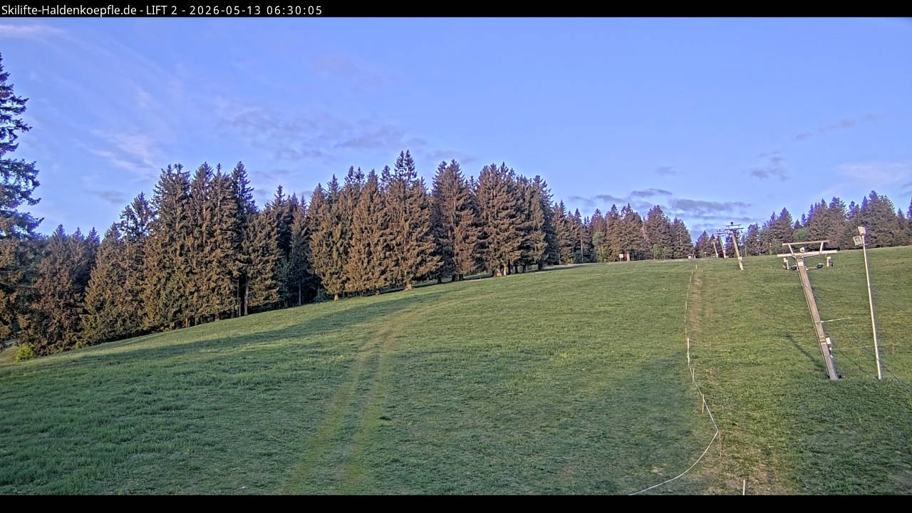 Archiv Foto Webcam Haldenköpfle - Blick zu Lift 2