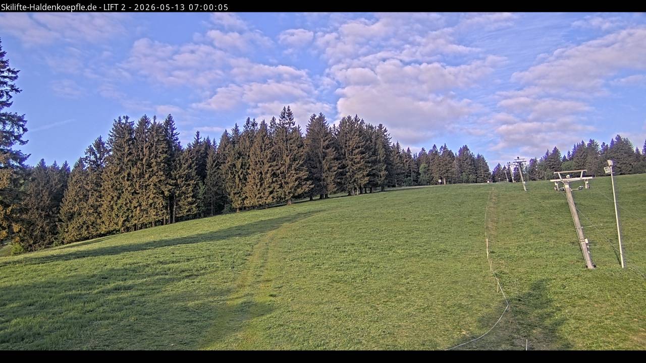 Archiv Foto Webcam Haldenköpfle - Blick zu Lift 2