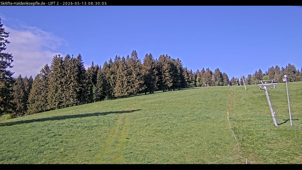 Archiv Foto Webcam Haldenköpfle - Blick zu Lift 2