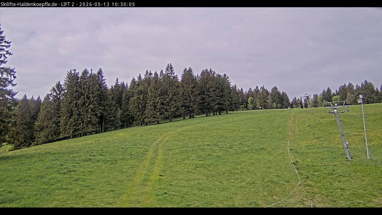 Archiv Foto Webcam Haldenköpfle - Blick zu Lift 2