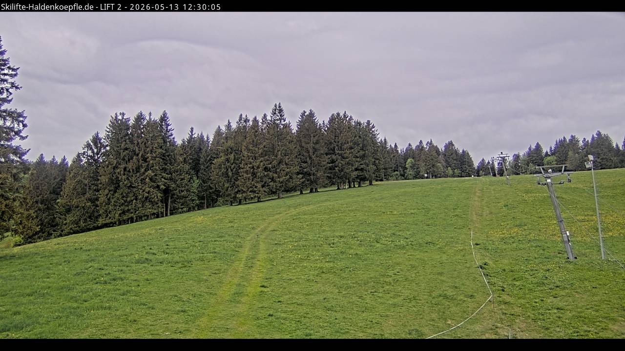 Archiv Foto Webcam Haldenköpfle - Blick zu Lift 2
