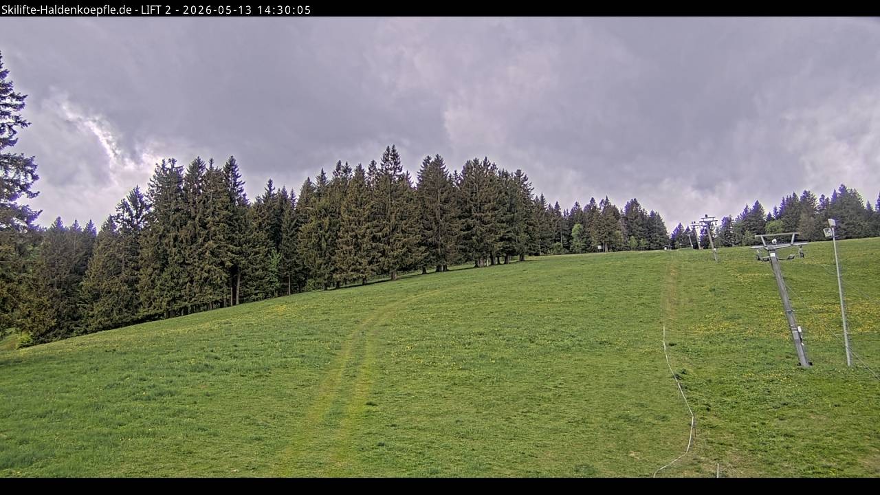 Archiv Foto Webcam Haldenköpfle - Blick zu Lift 2