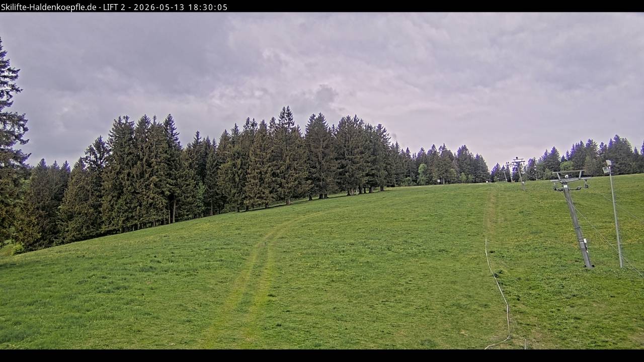 Archiv Foto Webcam Haldenköpfle - Blick zu Lift 2