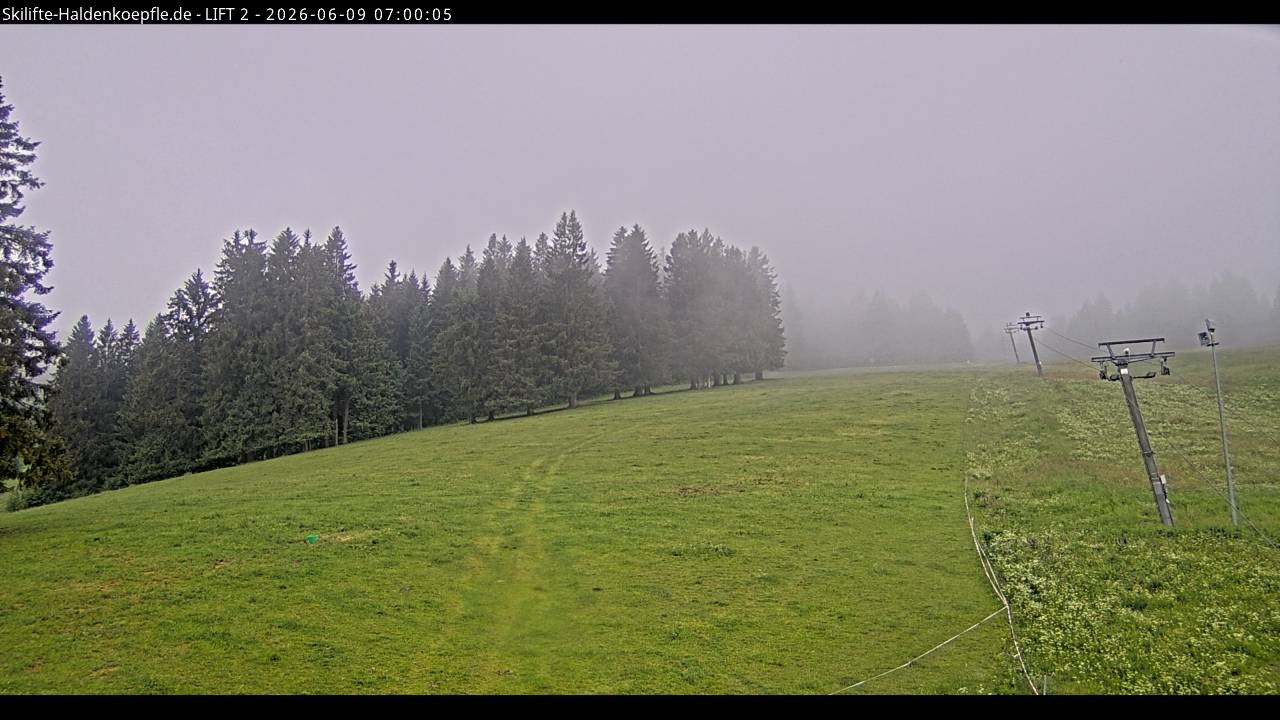 Archiv Foto Webcam Haldenköpfle - Blick zu Lift 2