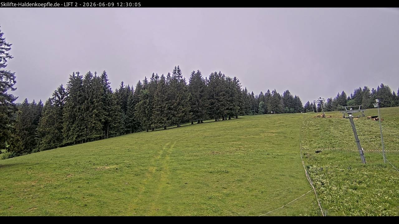 Archiv Foto Webcam Haldenköpfle - Blick zu Lift 2