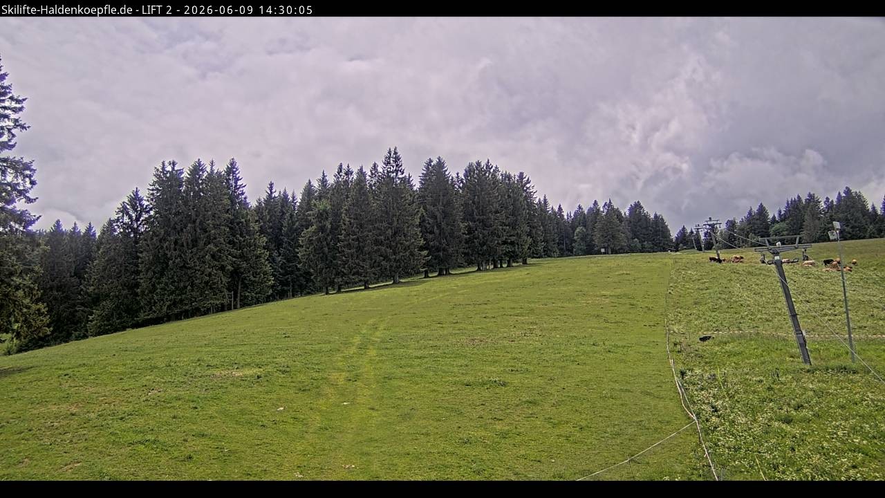 Archiv Foto Webcam Haldenköpfle - Blick zu Lift 2