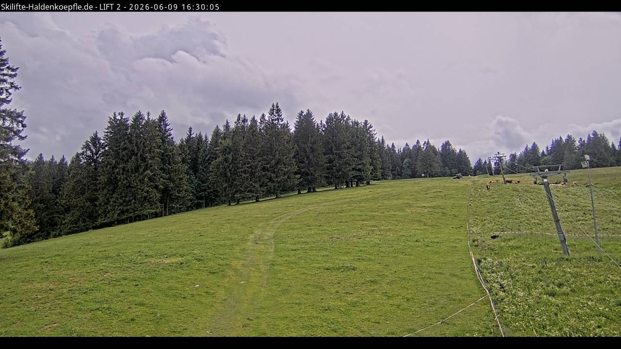 Archiv Foto Webcam Haldenköpfle - Blick zu Lift 2
