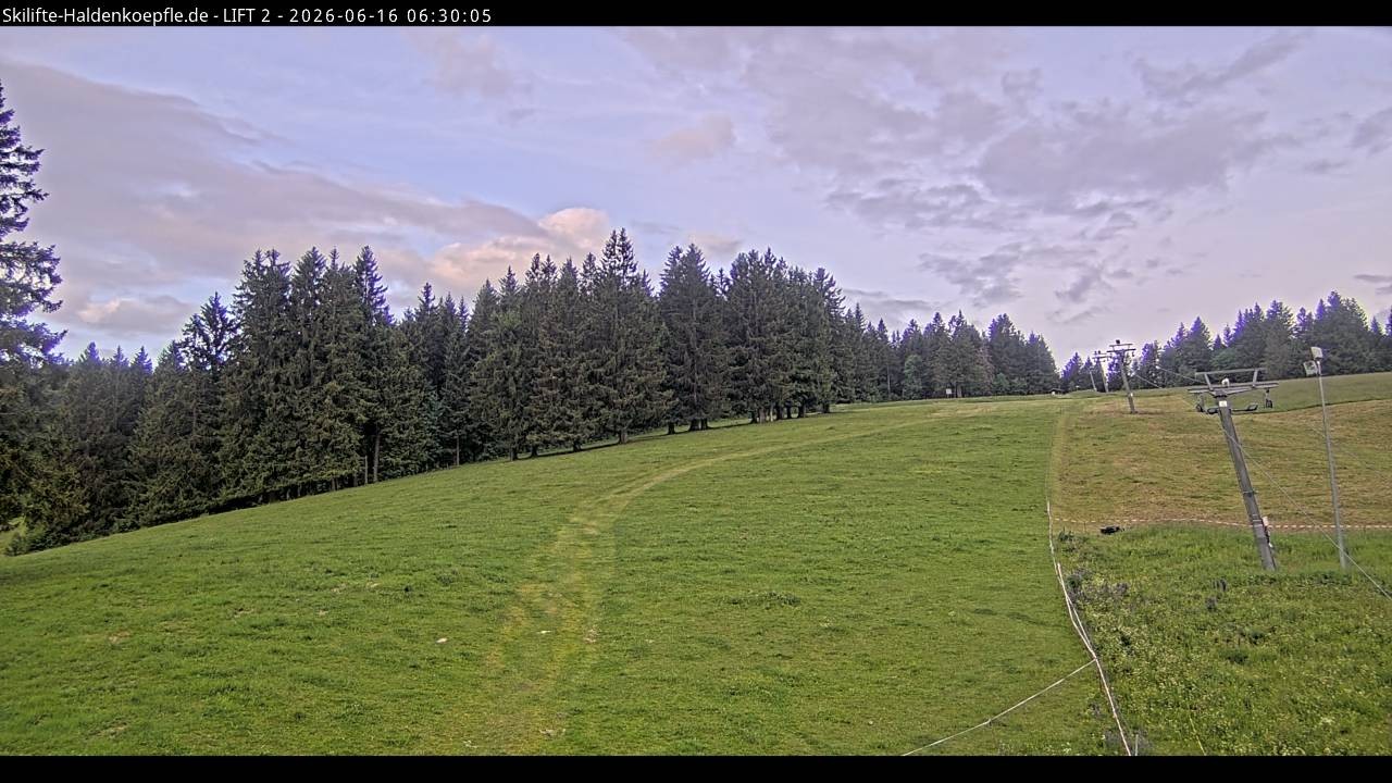Archiv Foto Webcam Haldenköpfle - Blick zu Lift 2