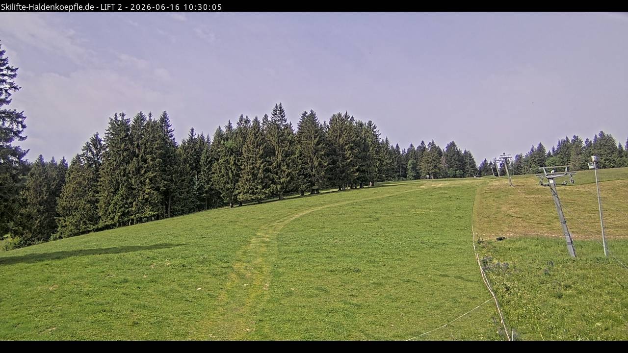 Archiv Foto Webcam Haldenköpfle - Blick zu Lift 2