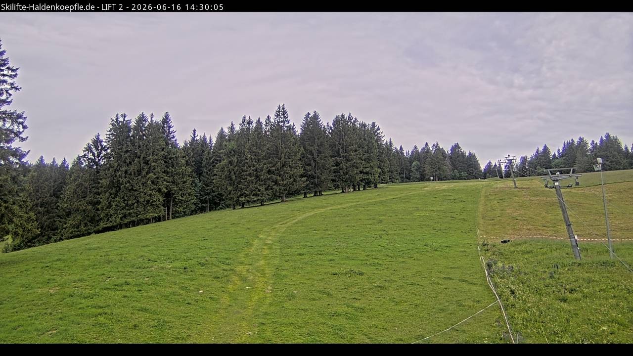 Archiv Foto Webcam Haldenköpfle - Blick zu Lift 2