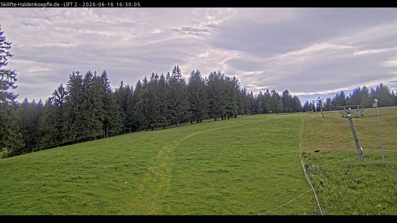 Archiv Foto Webcam Haldenköpfle - Blick zu Lift 2
