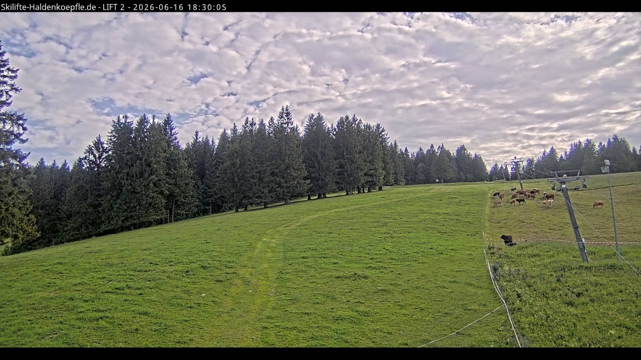 Archiv Foto Webcam Haldenköpfle - Blick zu Lift 2