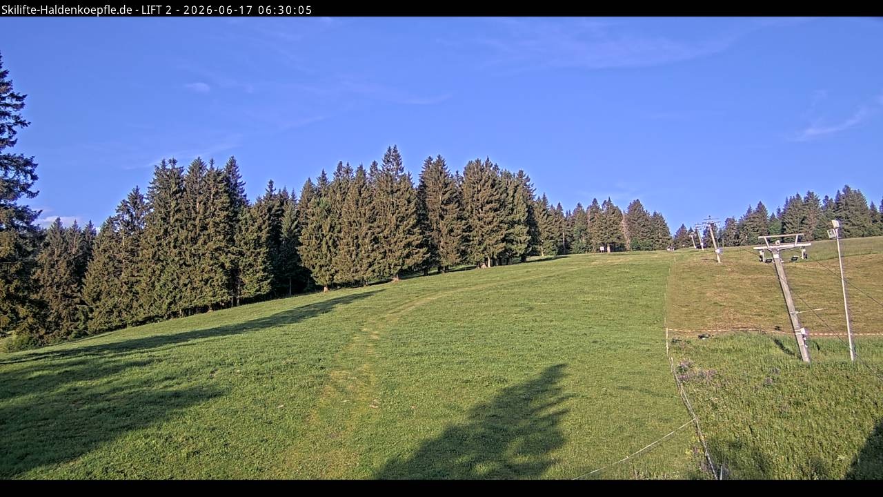 Archiv Foto Webcam Haldenköpfle - Blick zu Lift 2