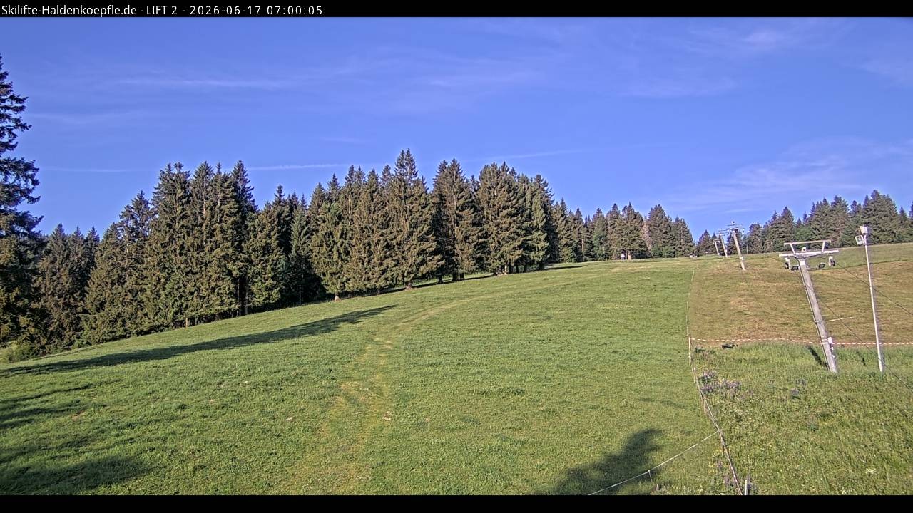 Archiv Foto Webcam Haldenköpfle - Blick zu Lift 2