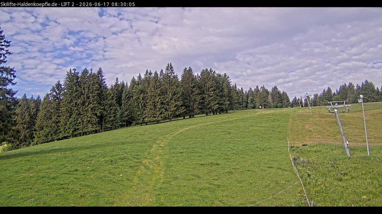 Archiv Foto Webcam Haldenköpfle - Blick zu Lift 2