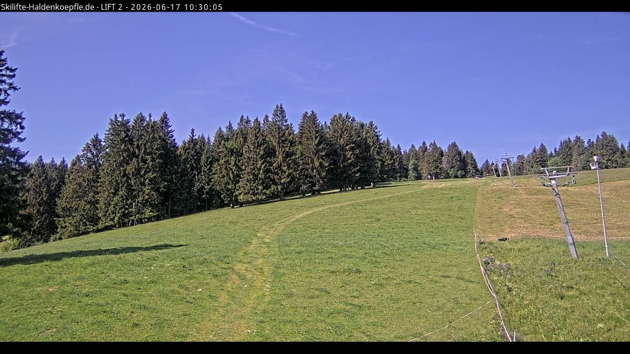 Archiv Foto Webcam Haldenköpfle - Blick zu Lift 2