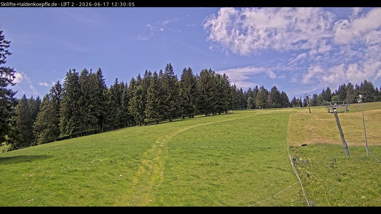 Archiv Foto Webcam Haldenköpfle - Blick zu Lift 2