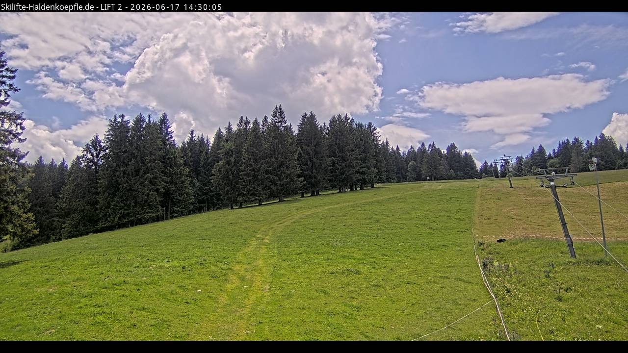 Archiv Foto Webcam Haldenköpfle - Blick zu Lift 2