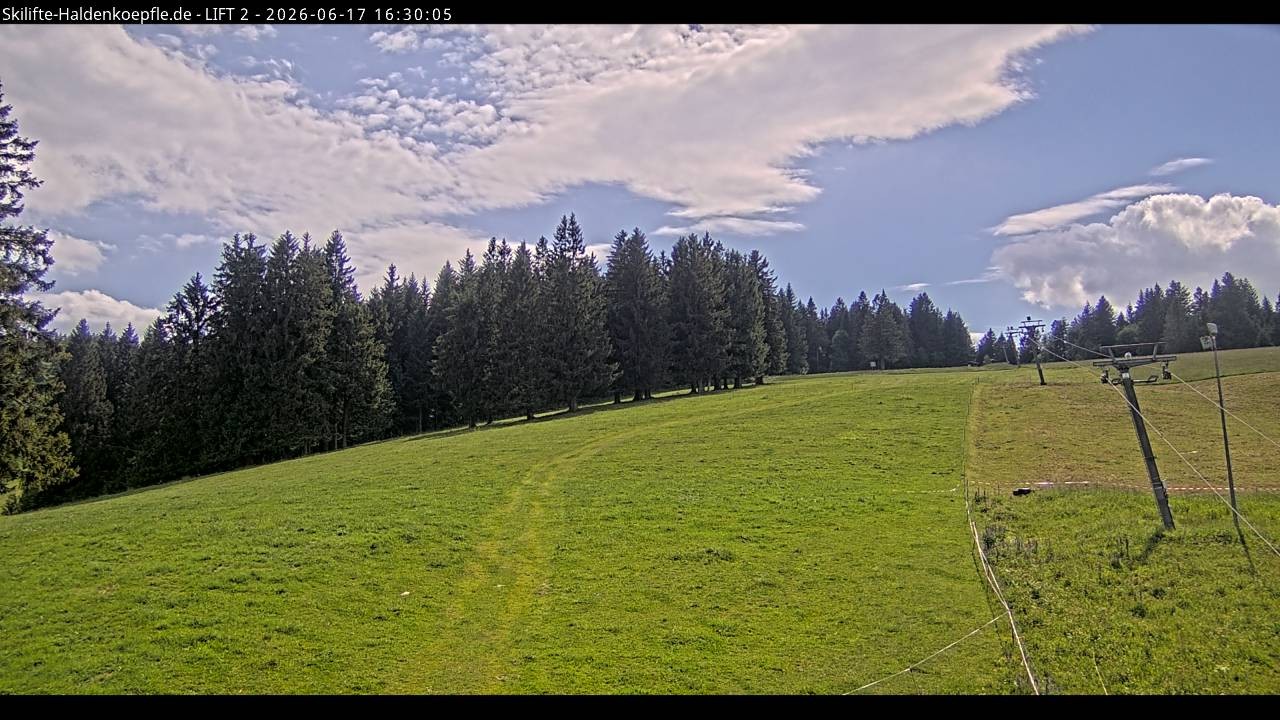 Archiv Foto Webcam Haldenköpfle - Blick zu Lift 2